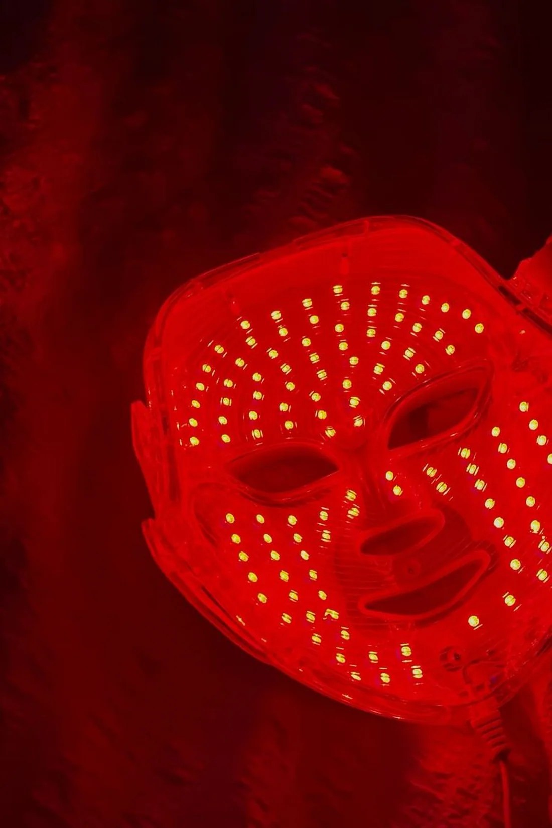 LED mask close-up